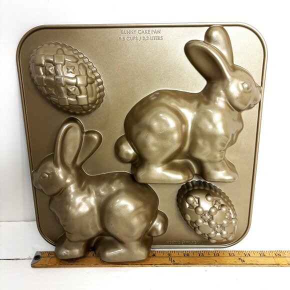 Nordic Ware Easter Bunny Cake Pan Easter Egg Vintage 2000 - Picture 5 of 10